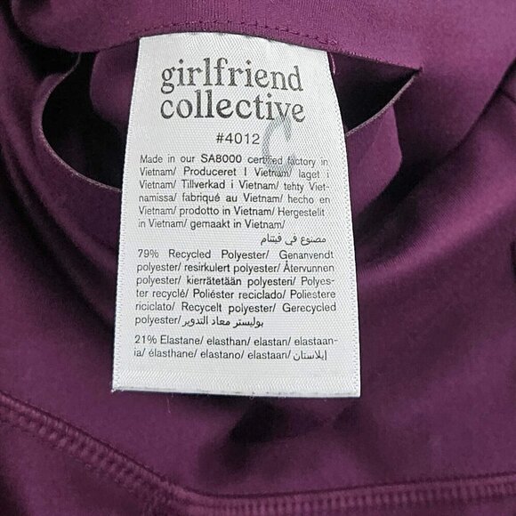 Girlfriend Collective High Waist Capri Leggings Plum Women’s Size S Activewear - Picture 7 of 11